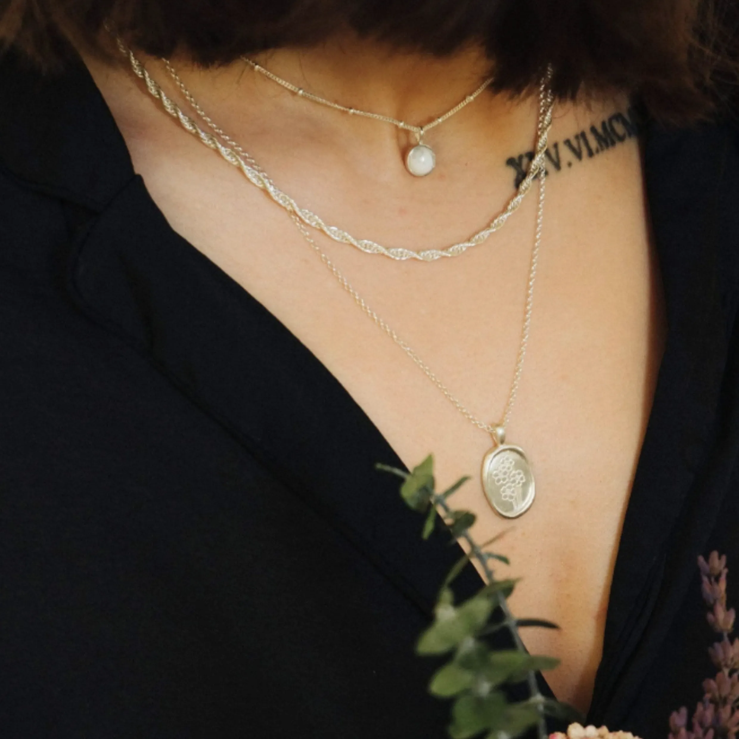 Daisy London HOWLITE HEALING STONE NECKLACE HN1006_SLV