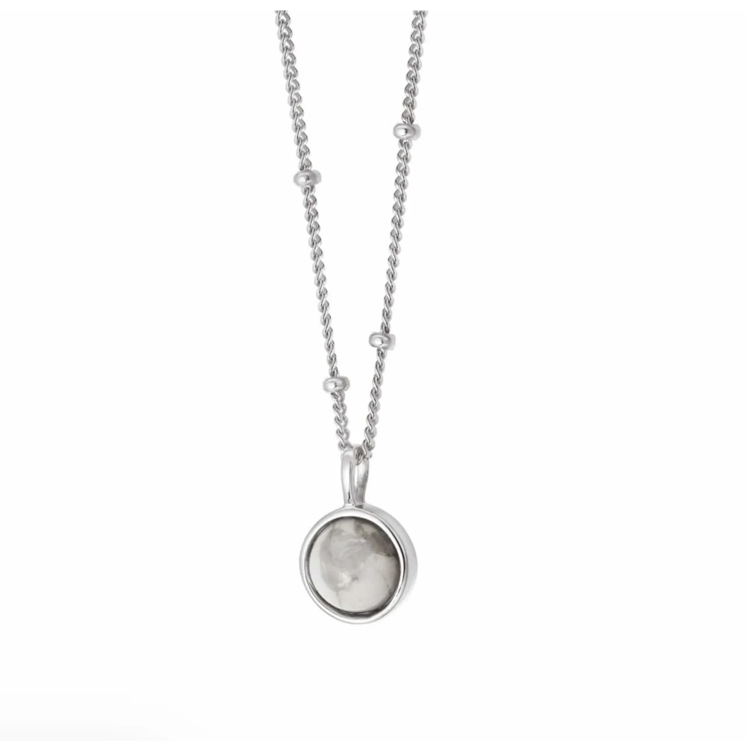 Daisy London HOWLITE HEALING STONE NECKLACE HN1006_SLV