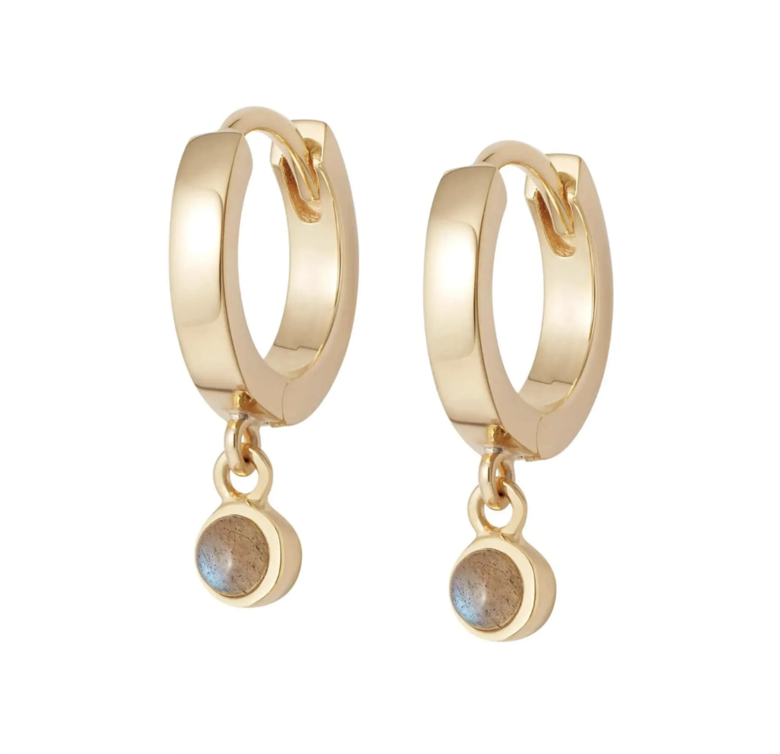 Daisy London LABRADORITE HEALING HUGGIE HOOPS HE3007_GP