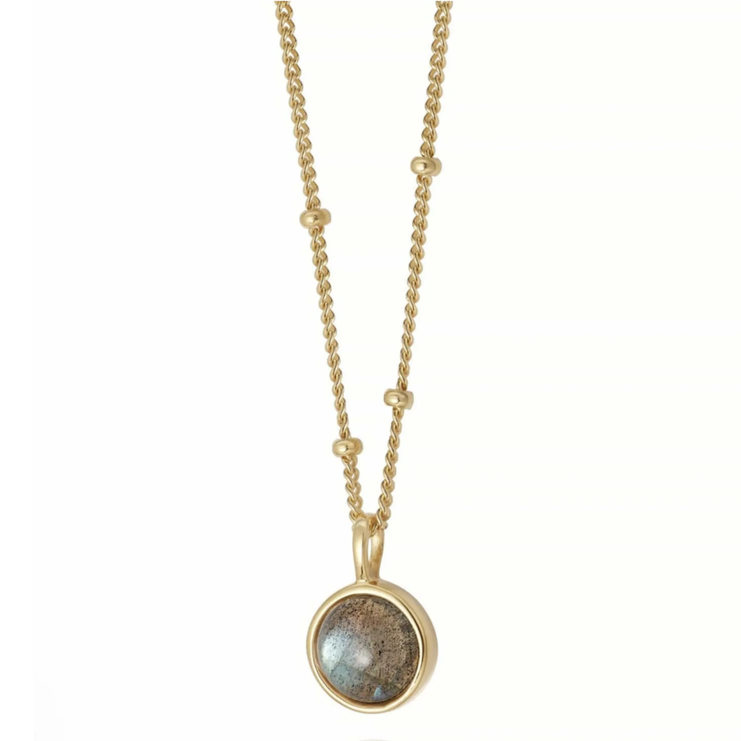 Daisy London Labradorite Healing Stone Necklace 18Ct Gold Plate HN1007_GP