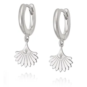 Daisy London Palm Fan Drop Earrings Sterling Silver WE08_SLV