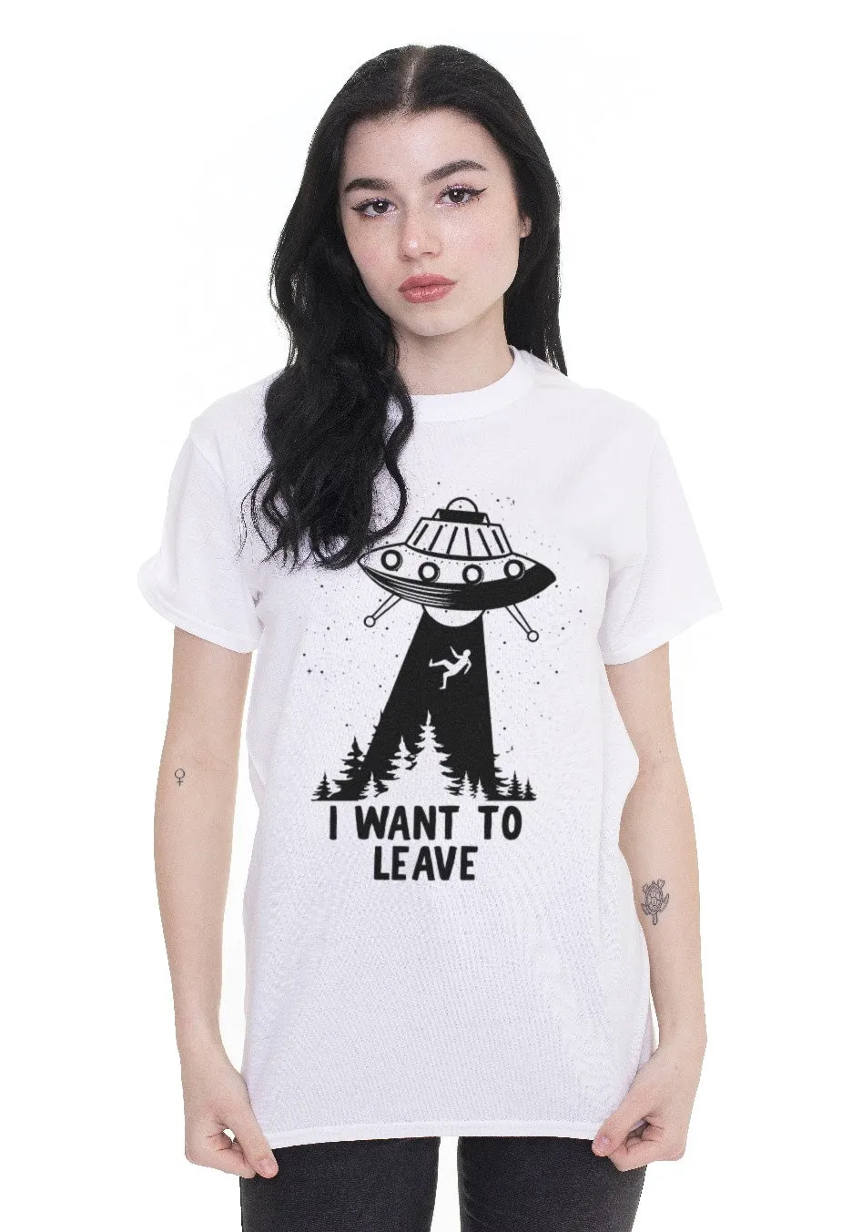 Dancitee - I Want To Leave Reflective White - T-Shirt