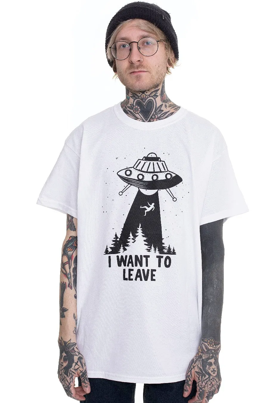 Dancitee - I Want To Leave Reflective White - T-Shirt