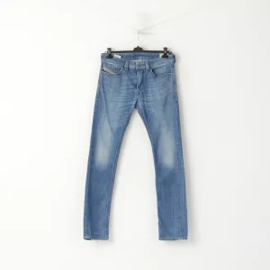 Diesel Men 32 Jeans Trousers Navy Cotton Thanaz Slim Skinny Wash Pants