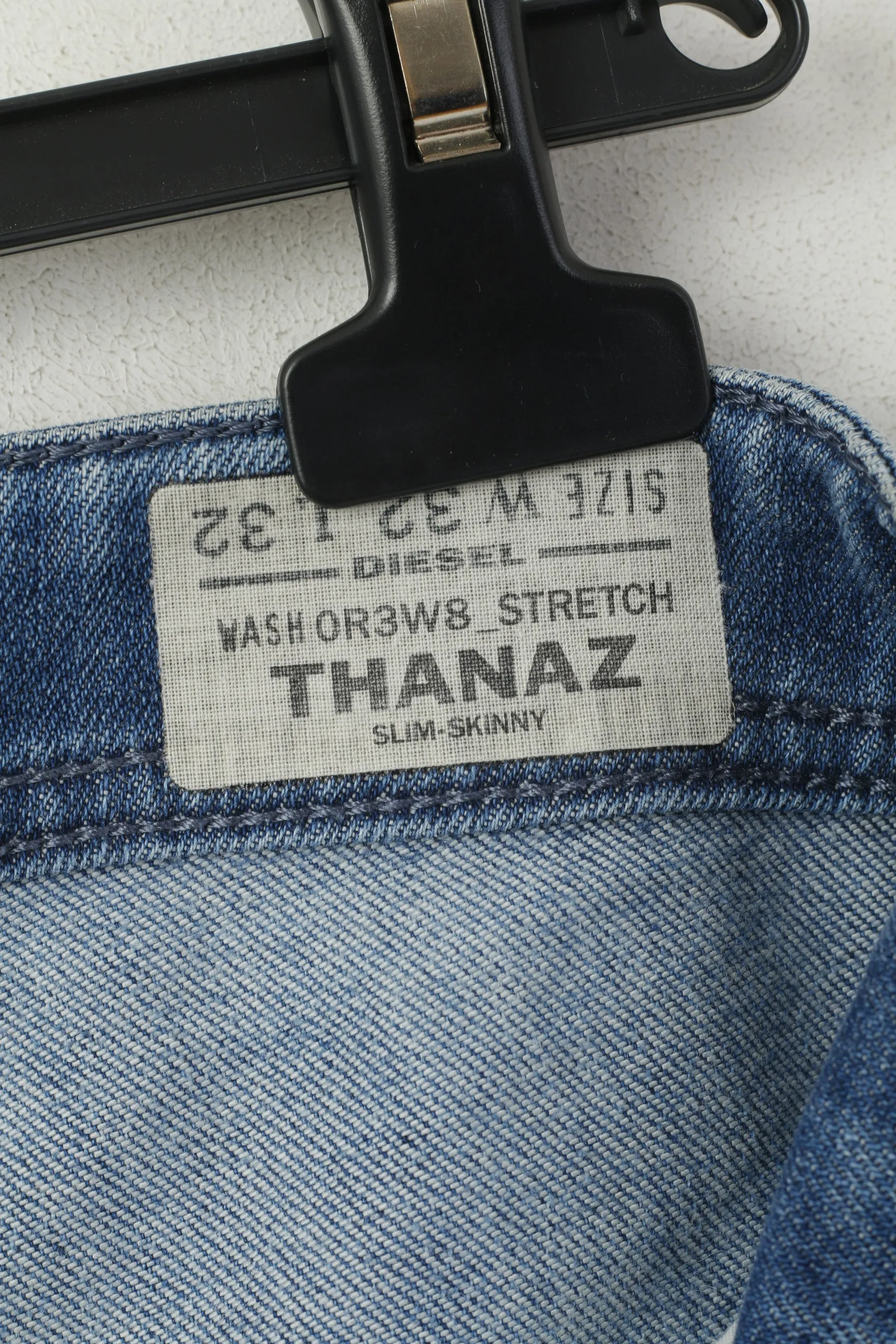 Diesel Men 32 Jeans Trousers Navy Cotton Thanaz Slim Skinny Wash Pants