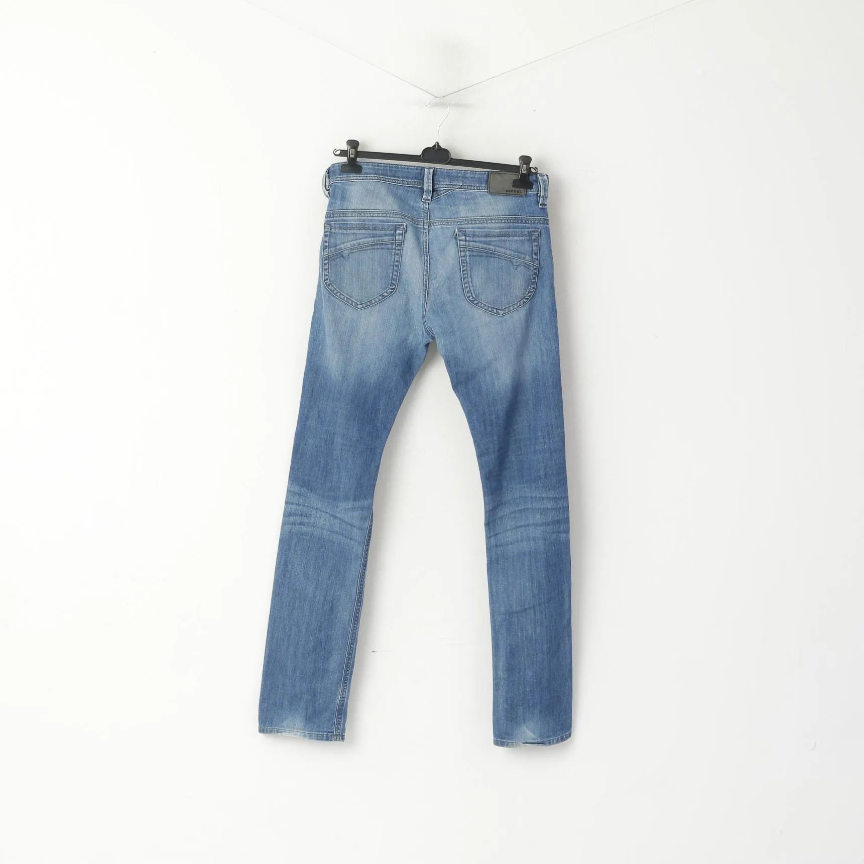 Diesel Men 32 Jeans Trousers Navy Cotton Thanaz Slim Skinny Wash Pants