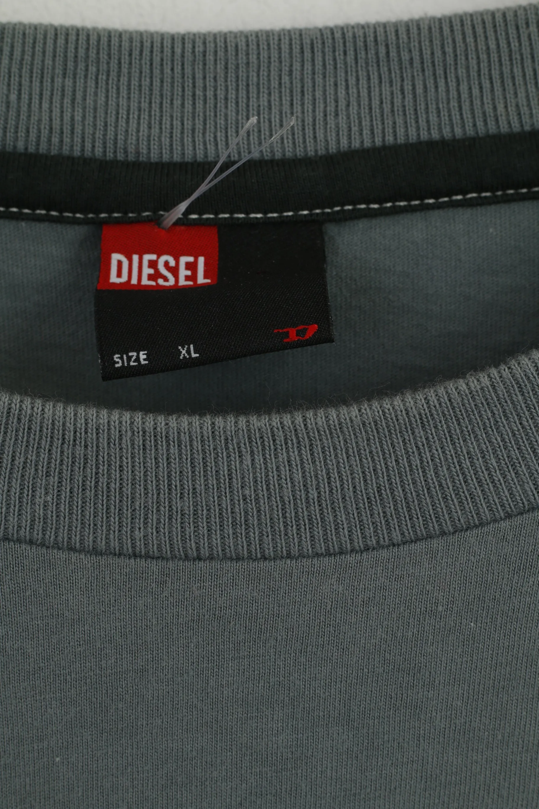 Diesel Men XL (M) Shirt Long Sleeve Cotton Green Cotton Graphic Top