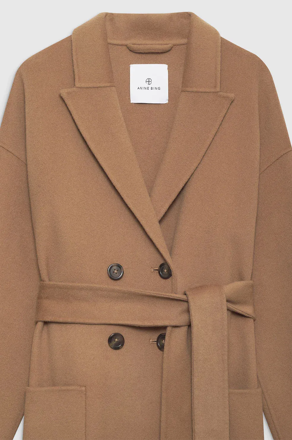 Dylan Coat - Camel Cashmere Blend -ANINE BING