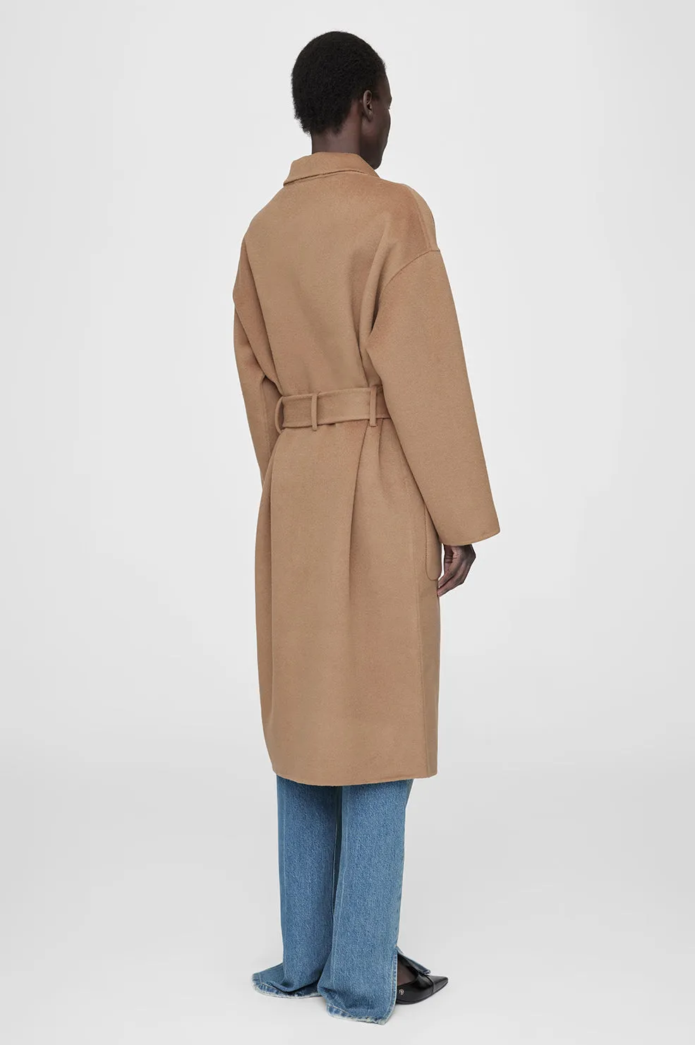 Dylan Coat - Camel Cashmere Blend -ANINE BING