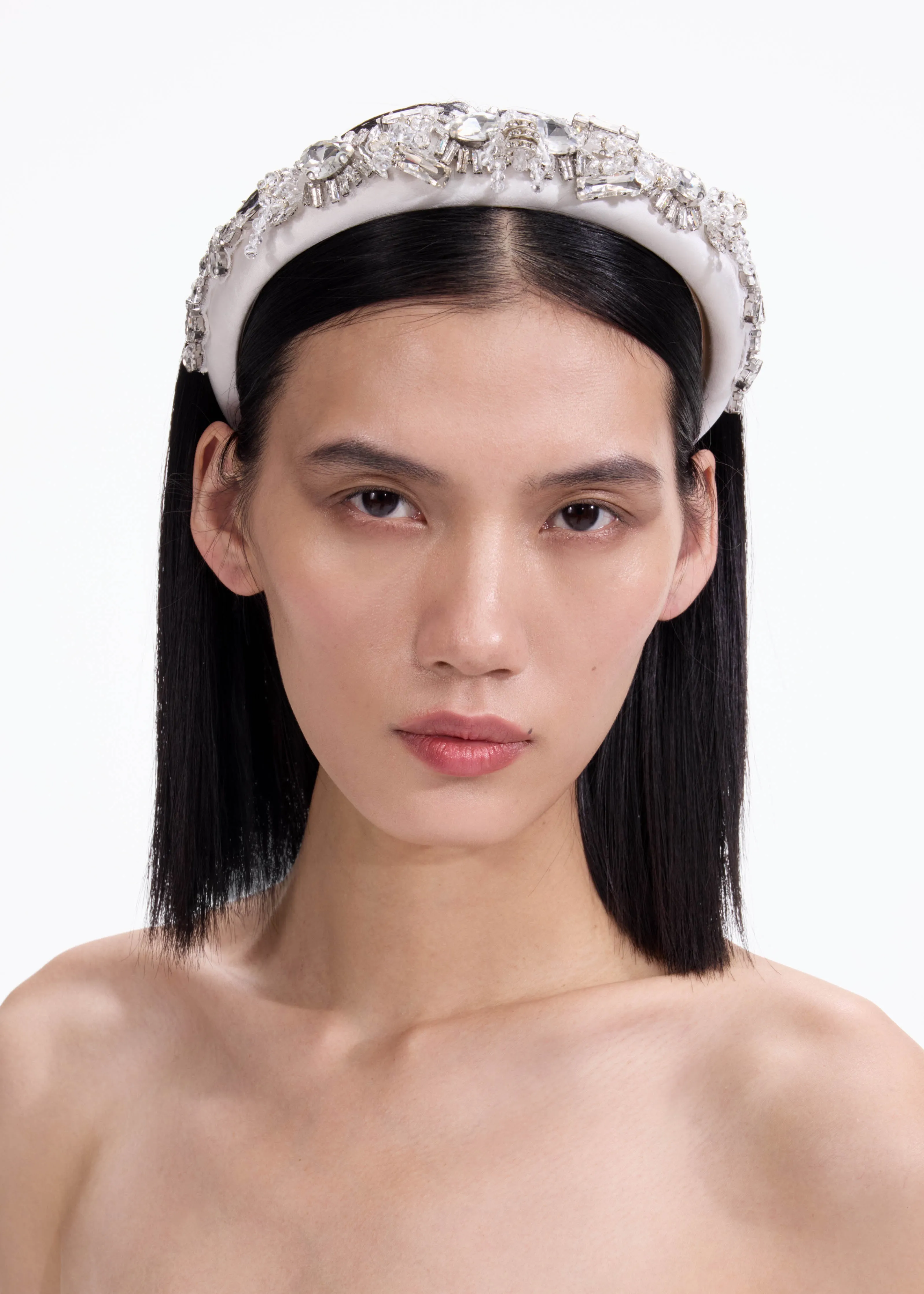 Embellished Satin Headband Self Portrait