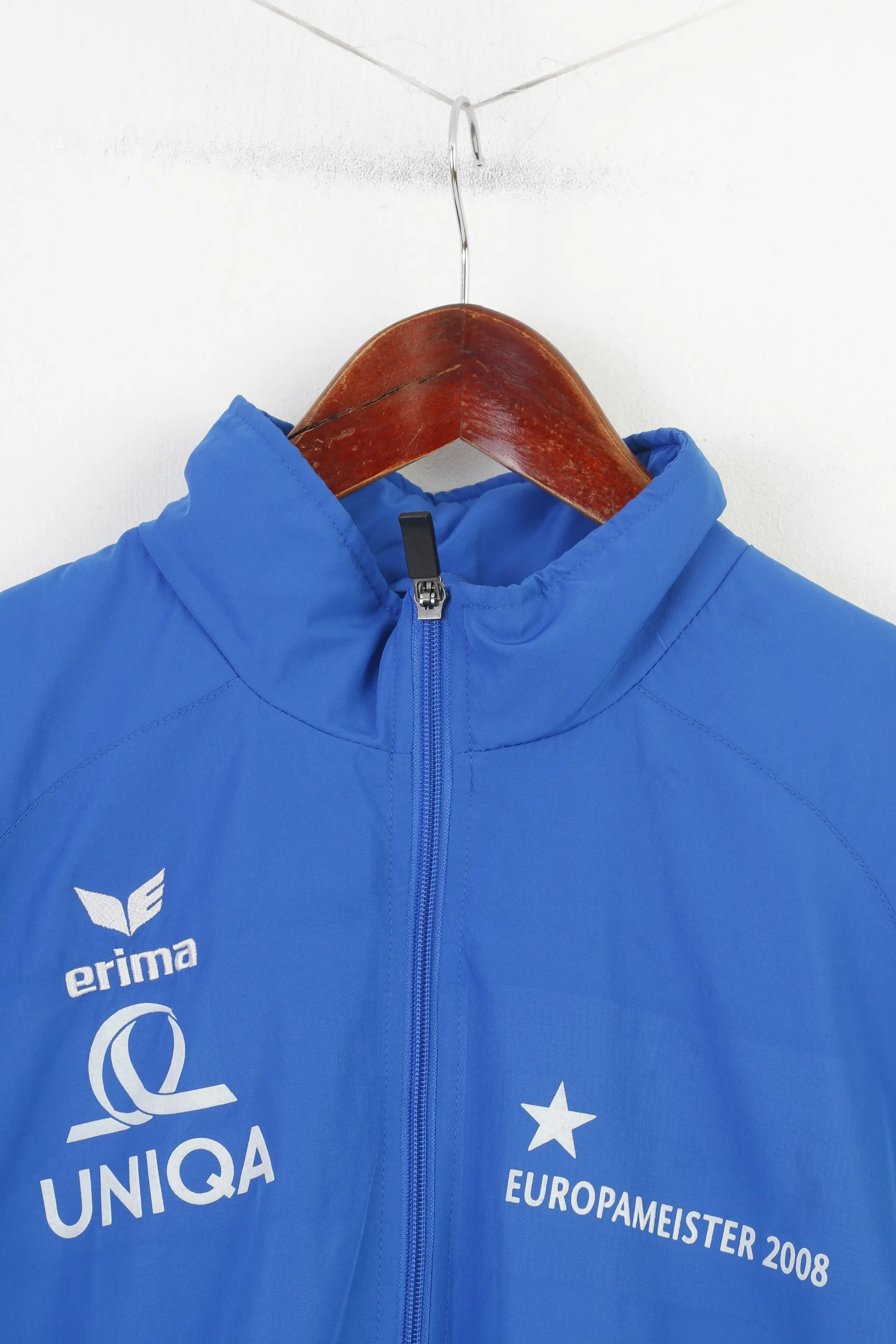 Erima Men 40 42 M Jacket Blue  Europameister 2008  Football Sportswear Vintage Top