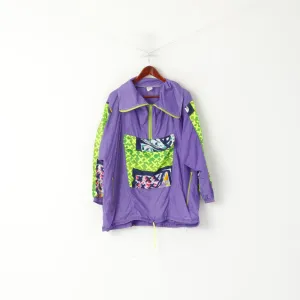 Fashion Men 4 XL Pullover Jacket Purple Vintage Kangaroo Pocket Festival Run Top