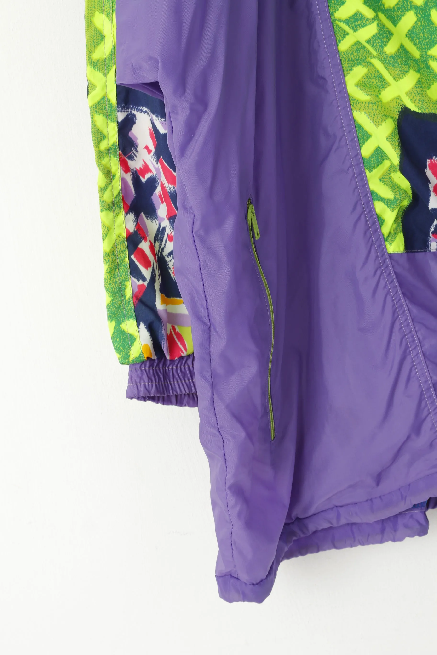 Fashion Men 4 XL Pullover Jacket Purple Vintage Kangaroo Pocket Festival Run Top