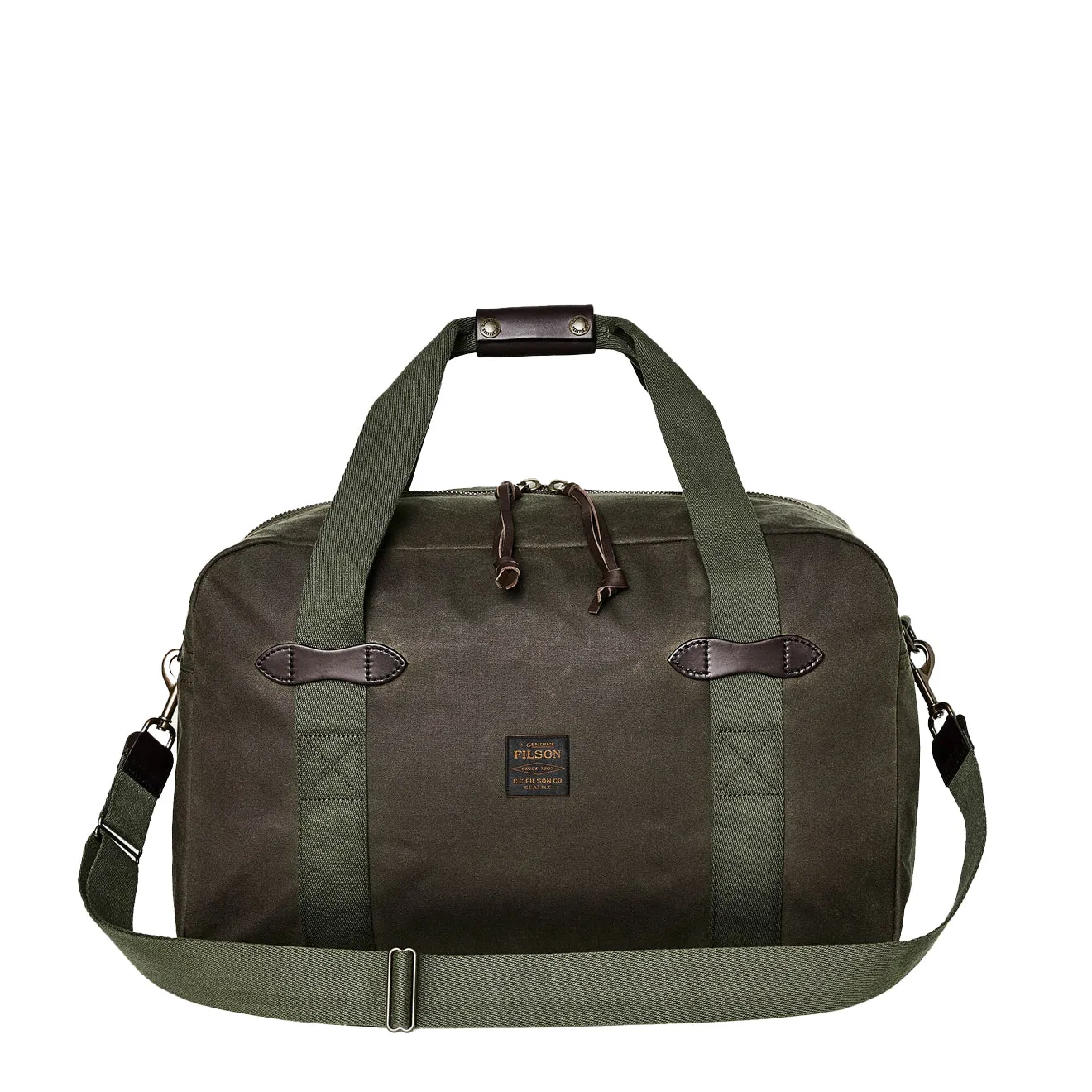Filson Tin Cloth Medium Duffle Bag Otter Green