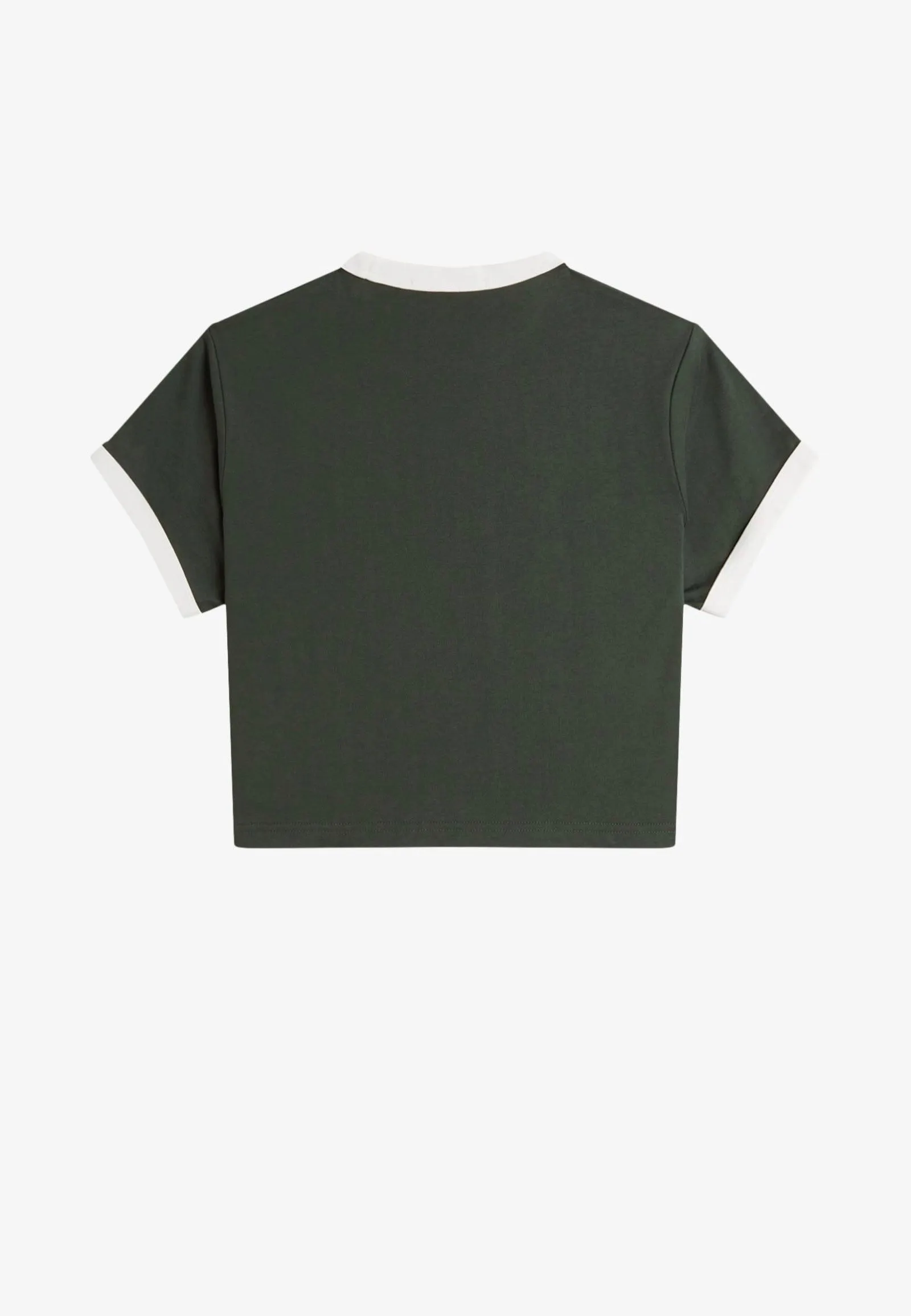 Fred Perry - Cropped Ringer Court Green - T-Shirt