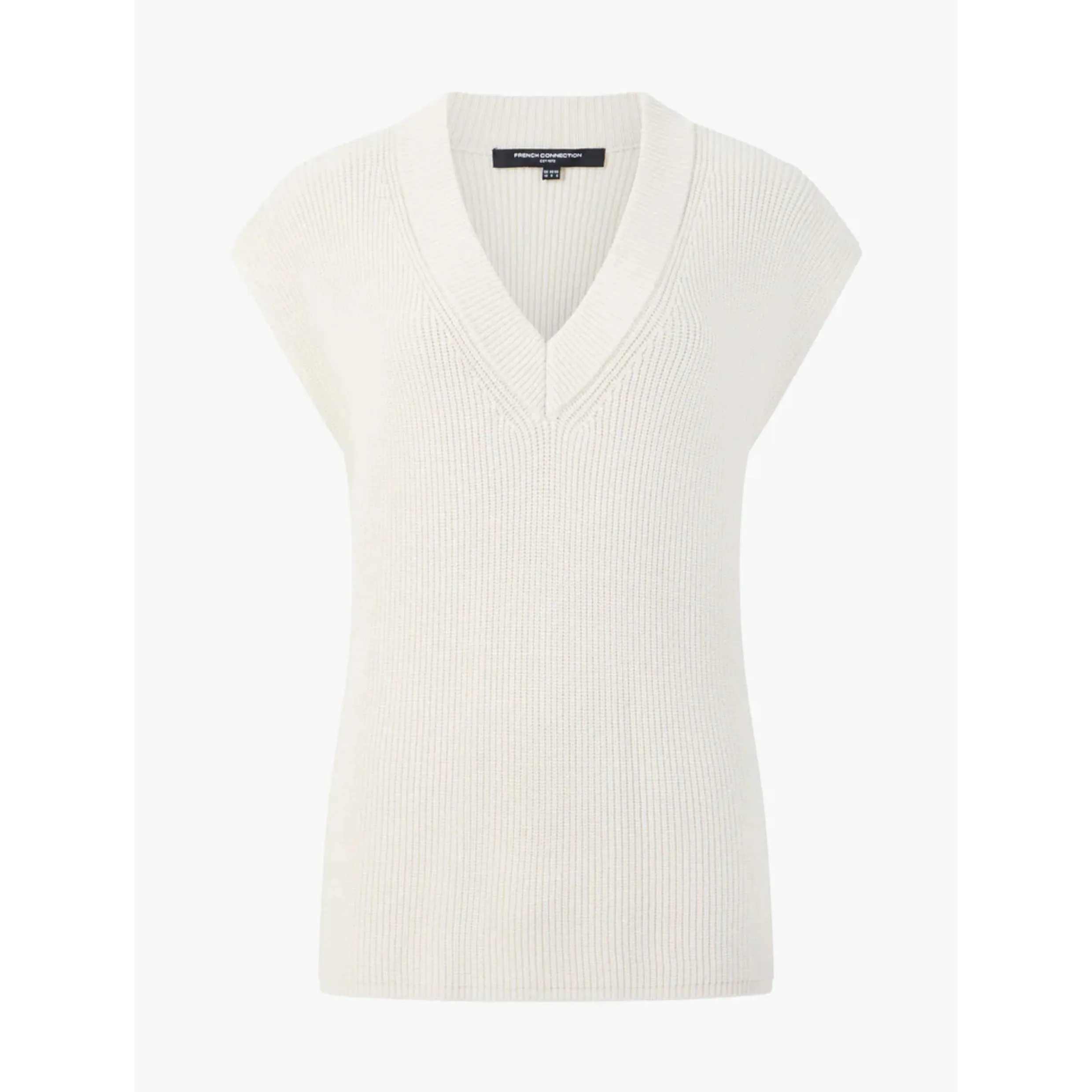 French Connection Nariko Rib Vest 78XDB Oatmeal Mel