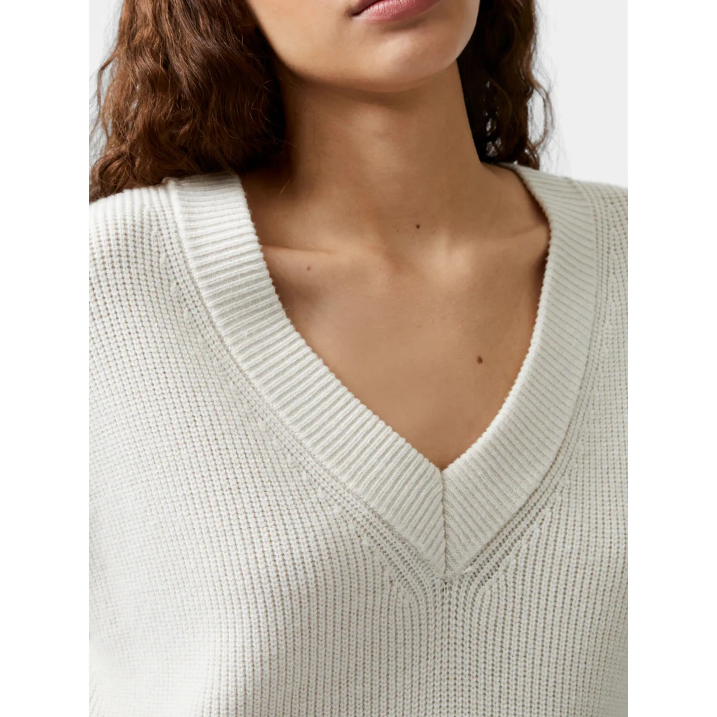 French Connection Nariko Rib Vest 78XDB Oatmeal Mel