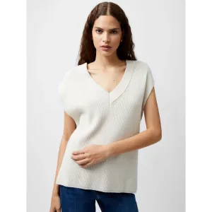 French Connection Nariko Rib Vest 78XDB Oatmeal Mel