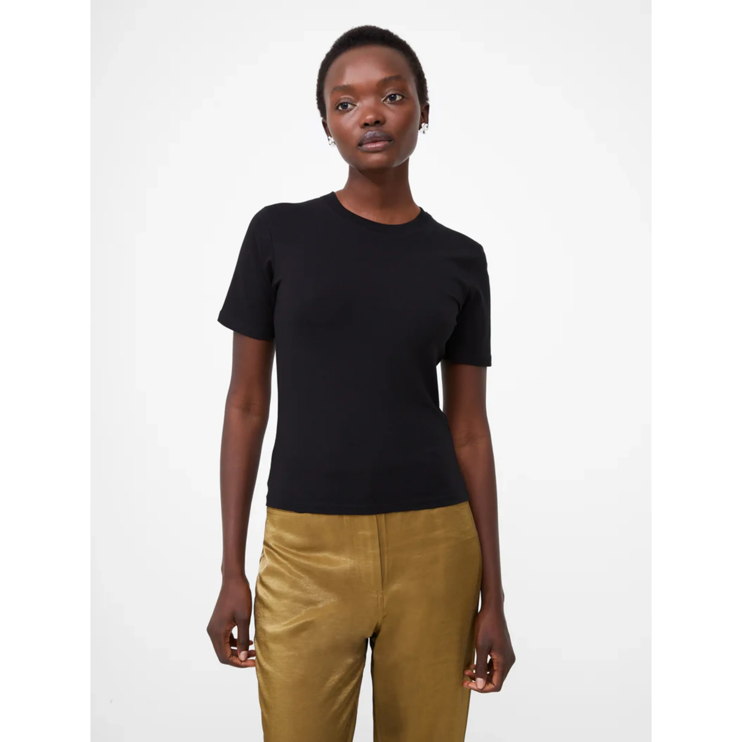 French Connection Rallie Cotton Tee 76QZC Black