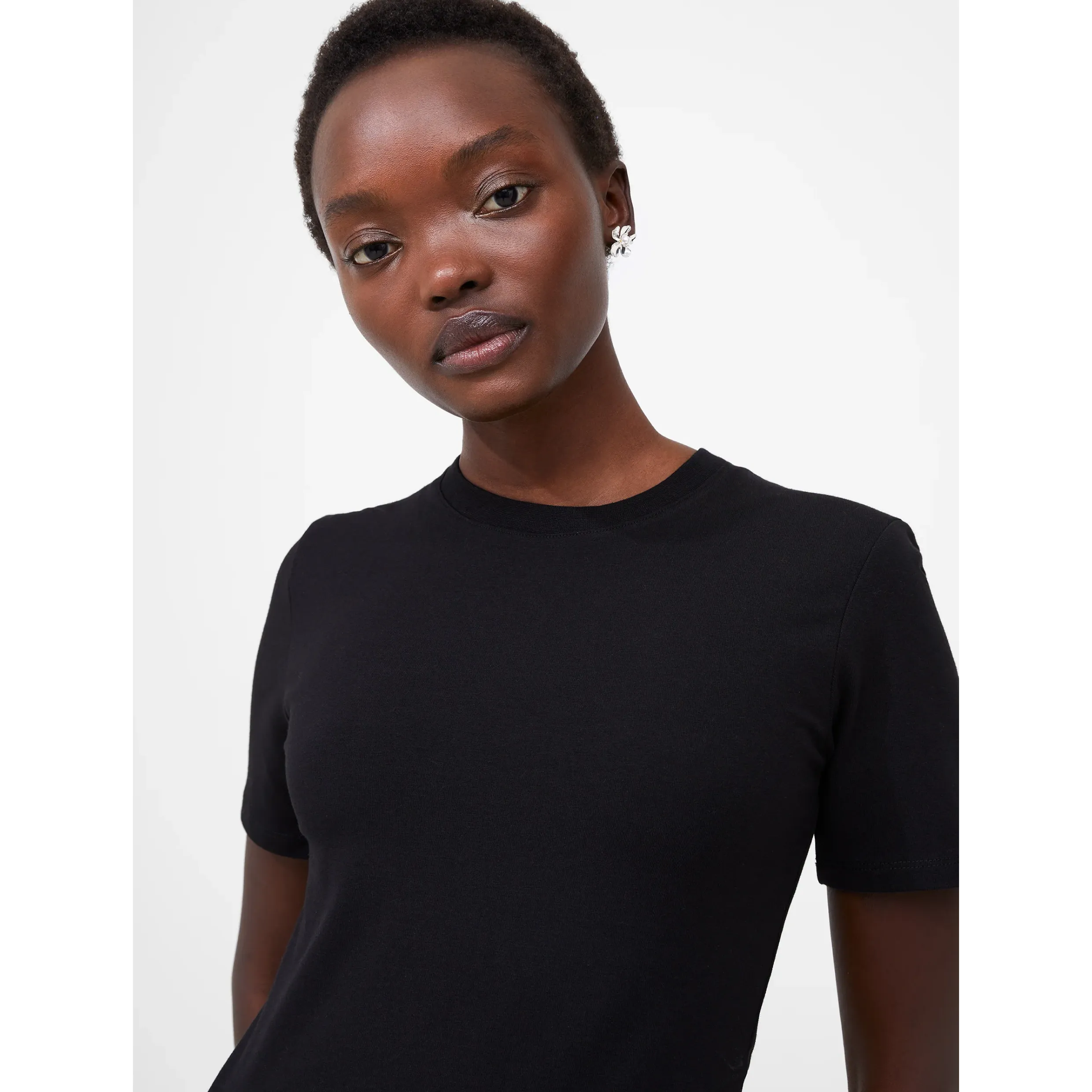 French Connection Rallie Cotton Tee 76QZC Black