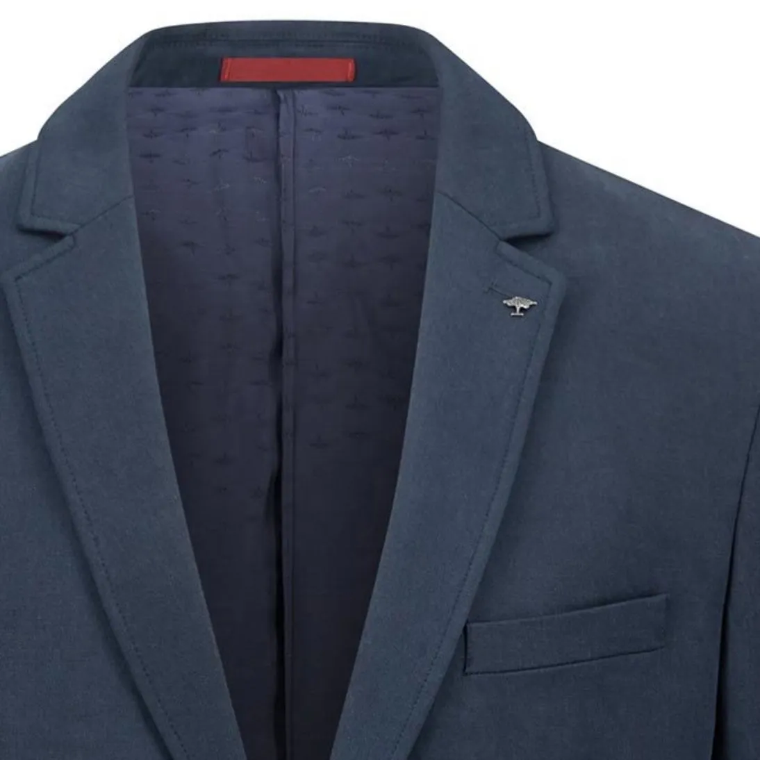 Fynch-Hatton Cotton Twill Stretch Blazer Casual Fit Navy 14092410