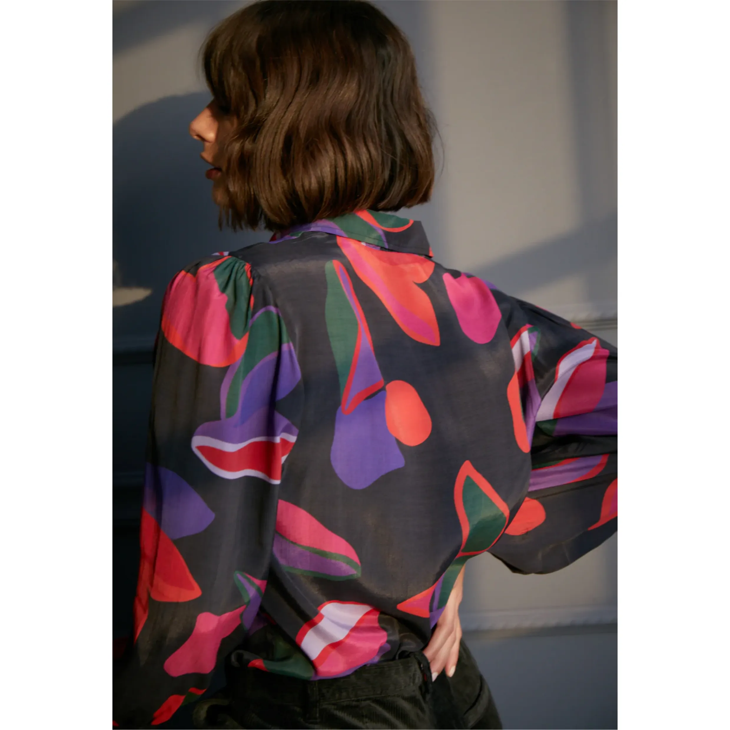 Fynch-Hatton Patterned Viscose Blouse 23091043 Violet
