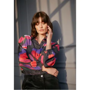 Fynch-Hatton Patterned Viscose Blouse 23091043 Violet