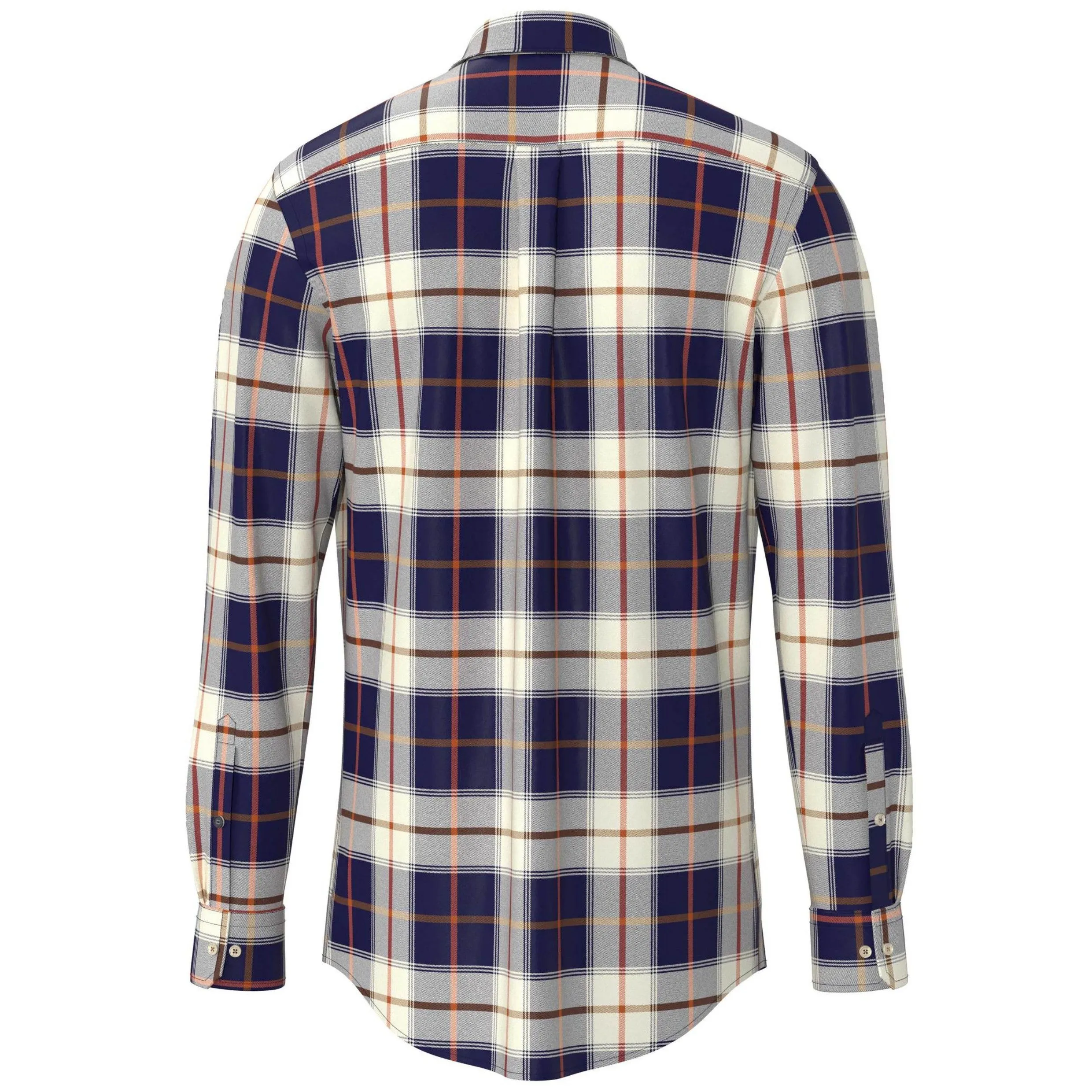 Fynch-Hatton Pure Brushed Cotton Flannel Check Shirt 14118140 Winter White