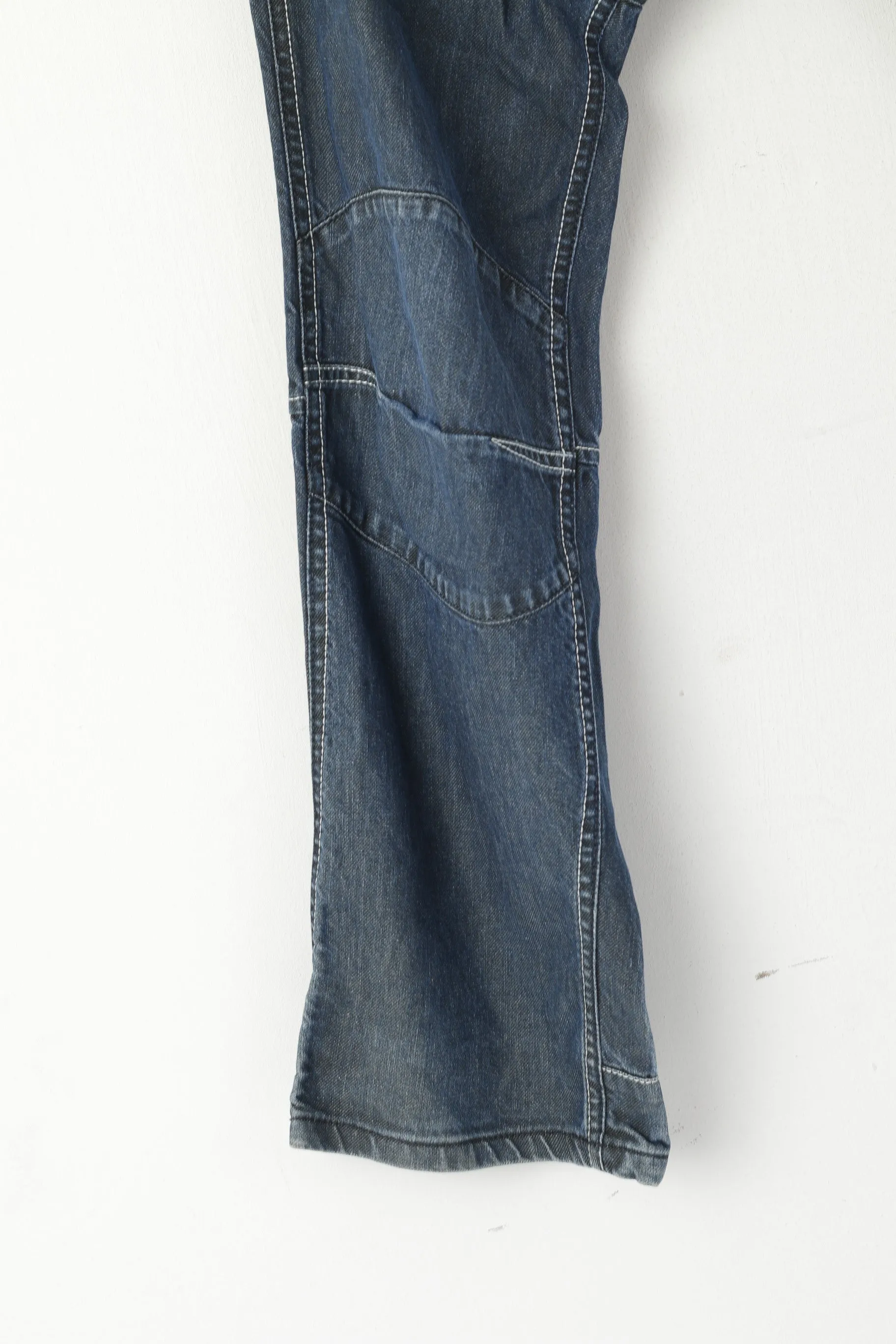 G-Star Raw Men 34 Jeans Trousers Navy Cotton Italy Straight Leg Pants