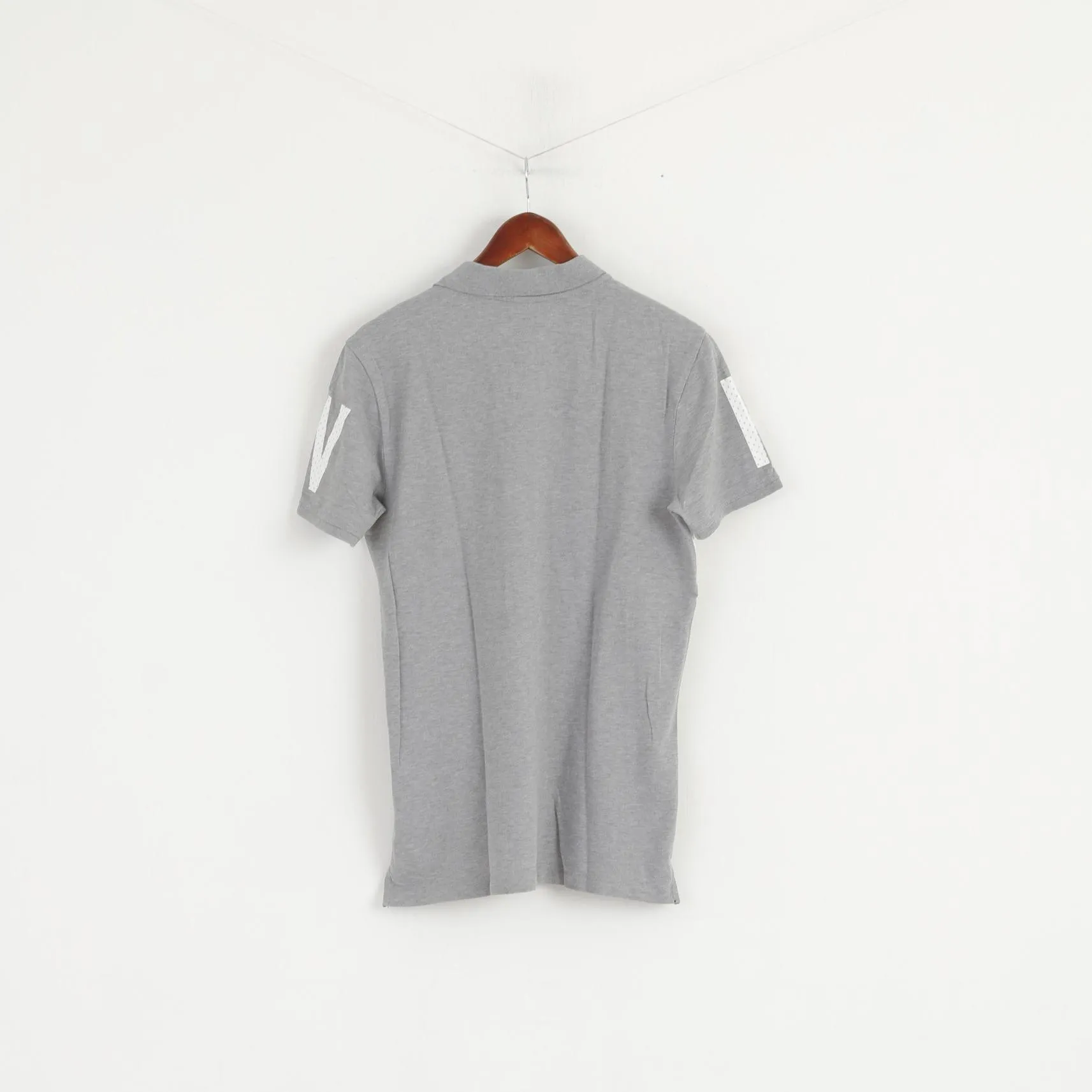 G-STAR RAW Men M Polo Shirt Light Grey Cotton Abeloak Polo Slim Fit GS Top