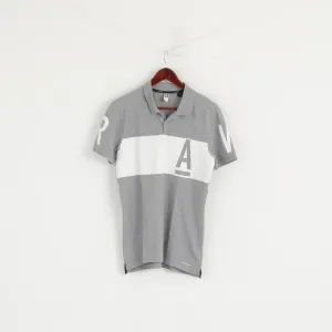 G-STAR RAW Men M Polo Shirt Light Grey Cotton Abeloak Polo Slim Fit GS Top
