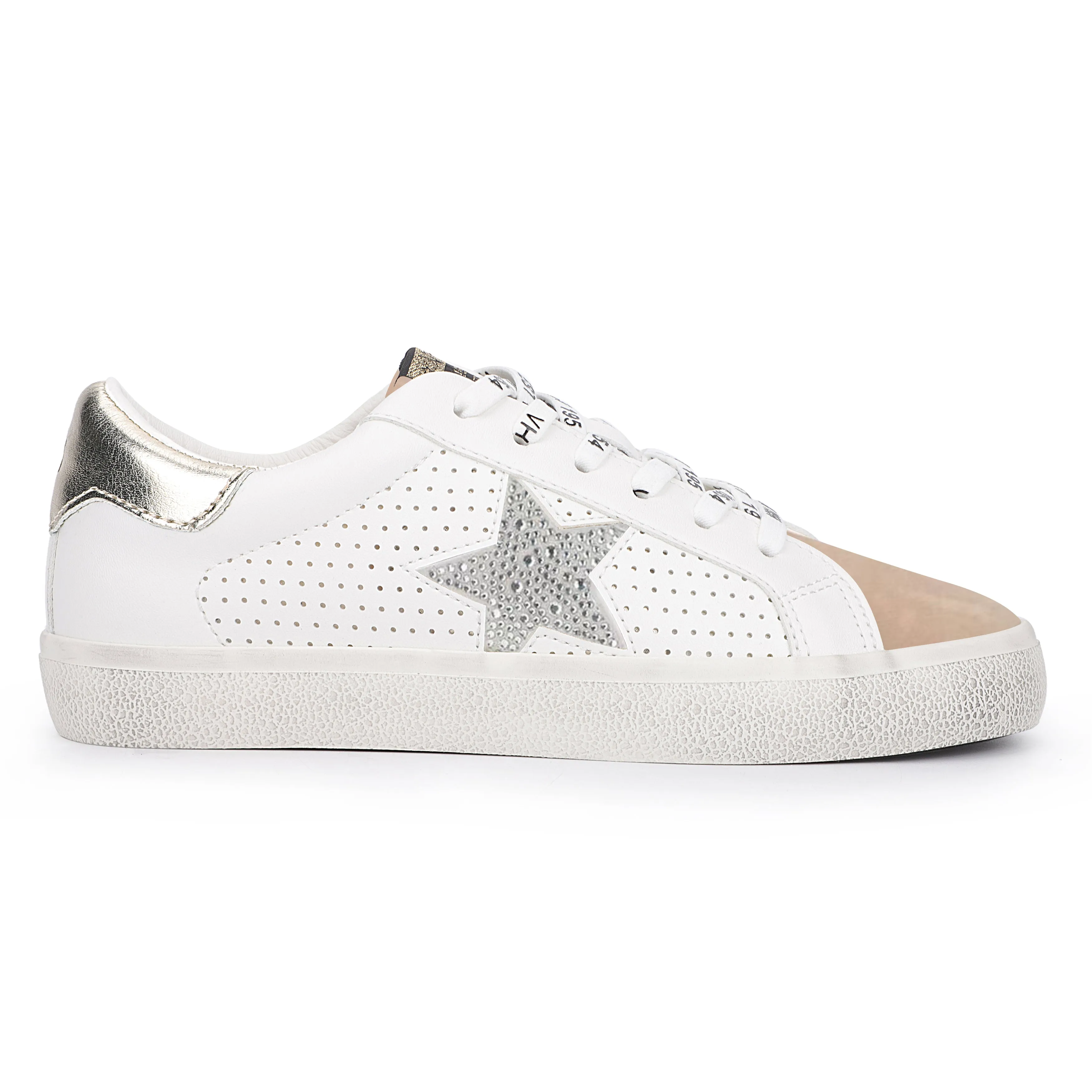 GADOL - WHITE/ CAMEL RHINESTONE