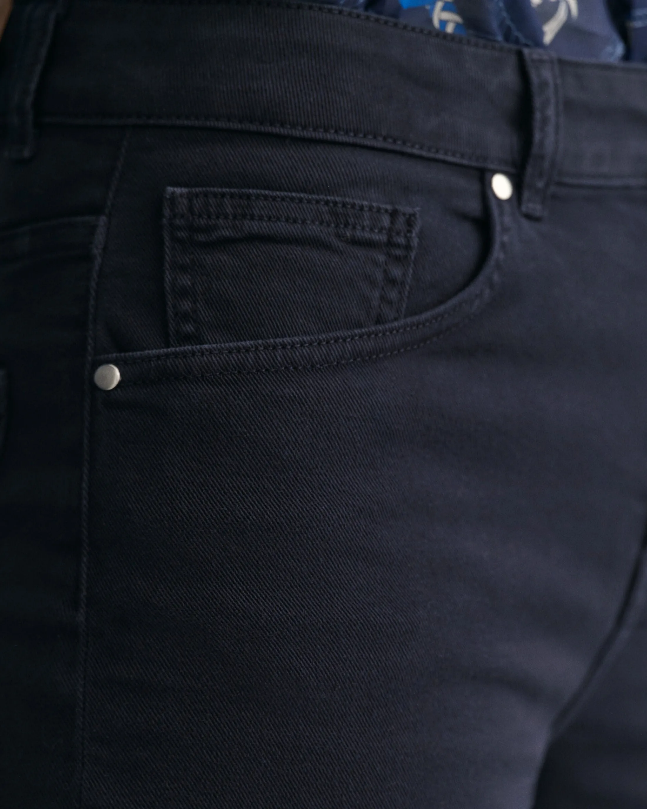 GANT Cropped Wide Colour Jeans in Evening Blue 0179