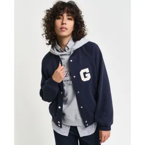 GANT G Badge Jersey Varsity Jacket Evening Blue 4201237