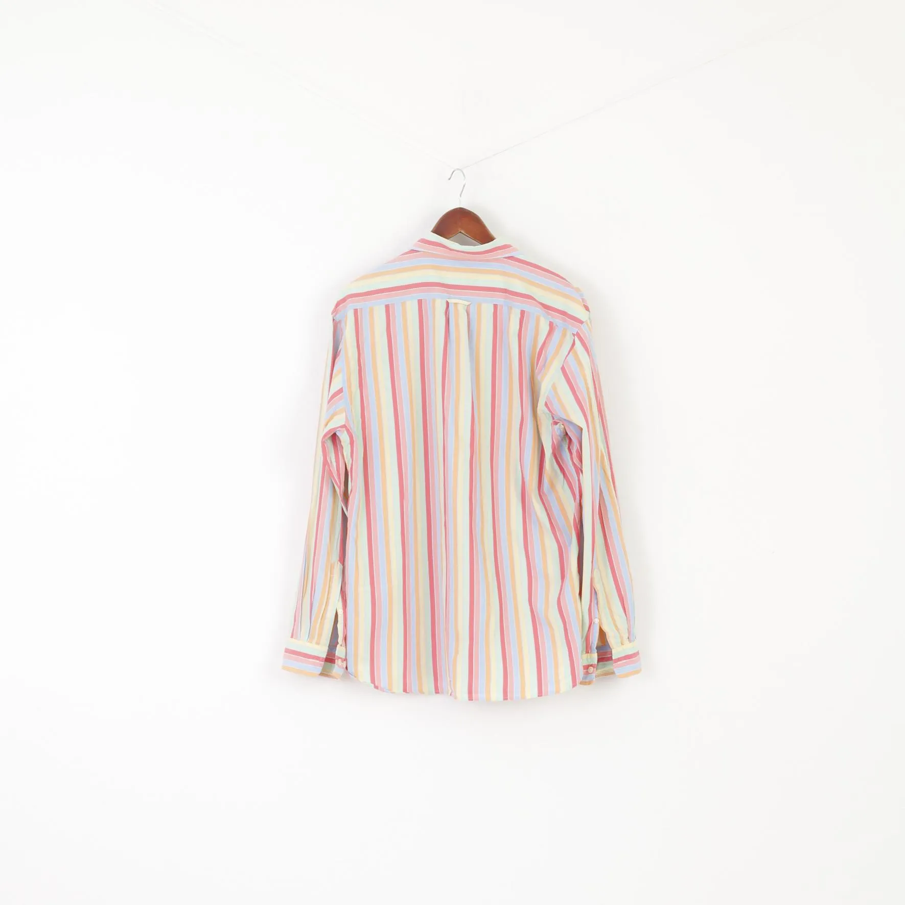 Gant Men L Casual Shirt Pastel Striped Liberty Bell Poplin Regular Long Sleeve Top