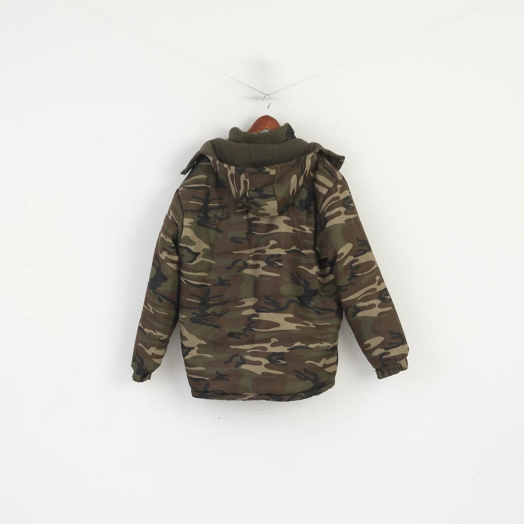 Gatkin Men XXXL Jacket Green Winter Padded Camo Hooded Outdoor Military Top