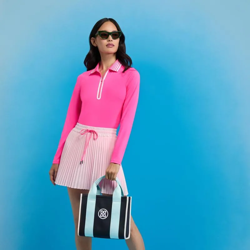 G/FORE Silky Tech L/S Zip Polo - Knockout Pink