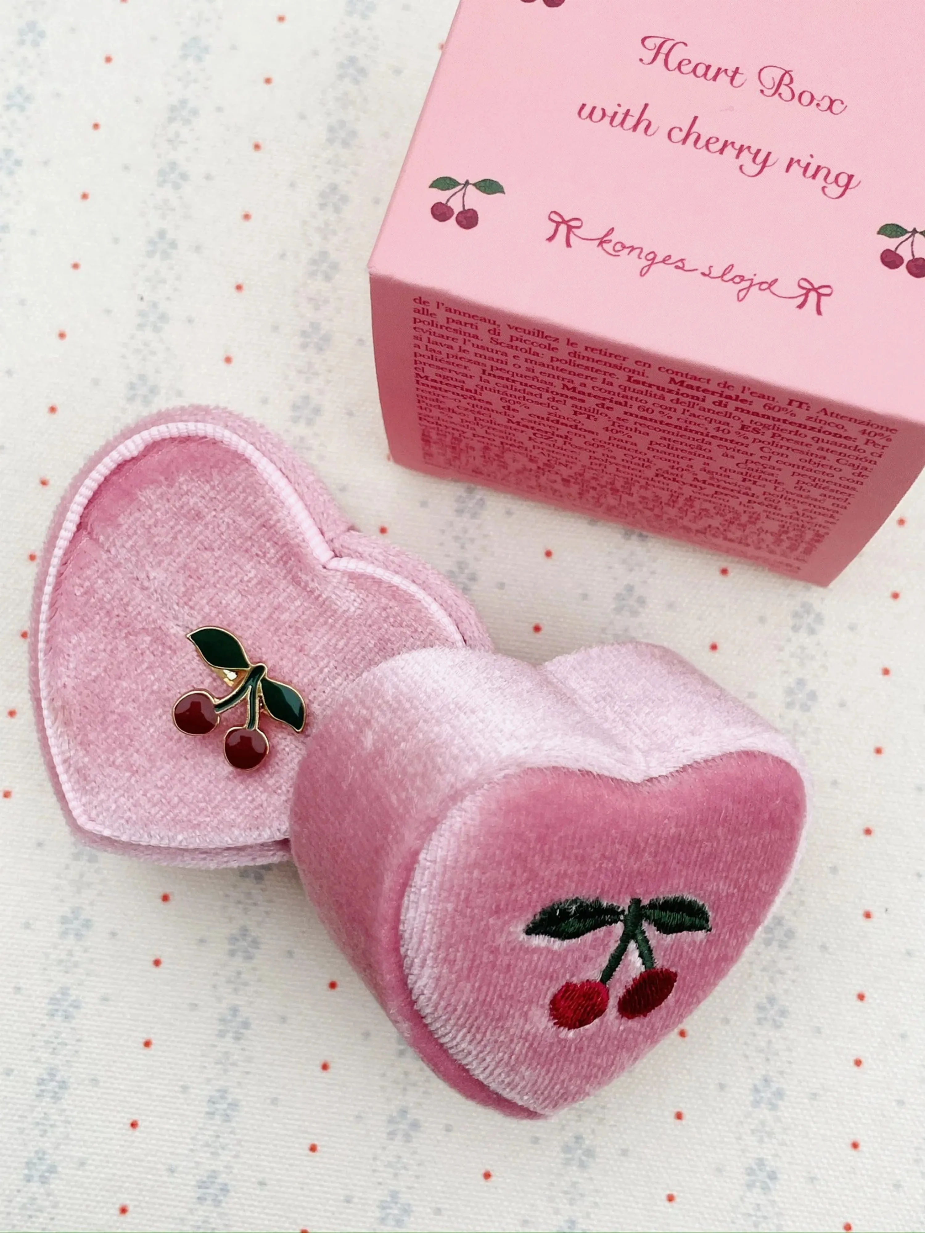 Girls Cherry Love Ring in Pink