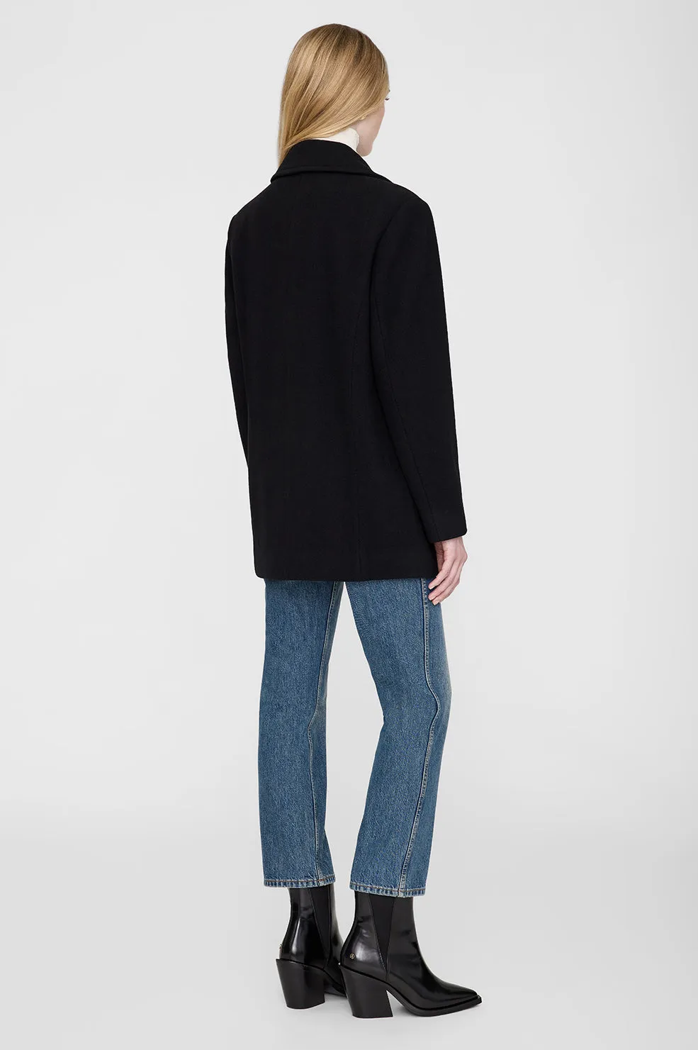 Glenn Peacoat - Black -ANINE BING