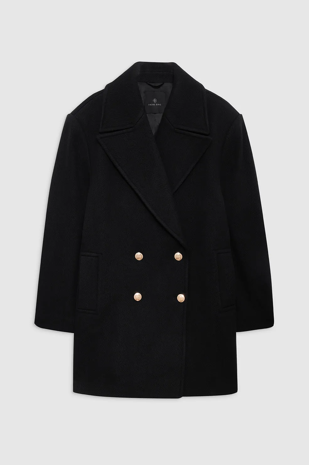 Glenn Peacoat - Black -ANINE BING
