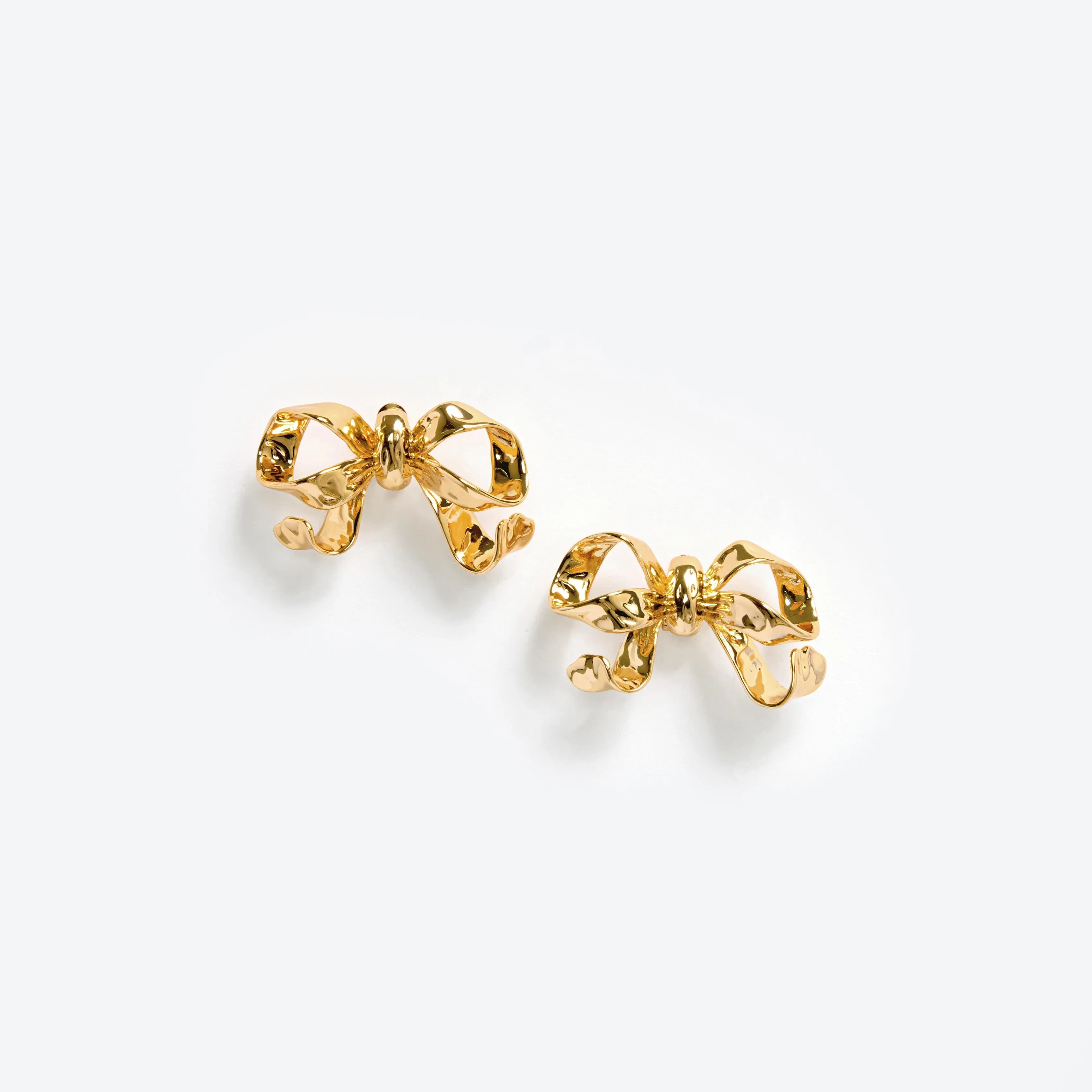 Gold Bow Earrings Self Portrait