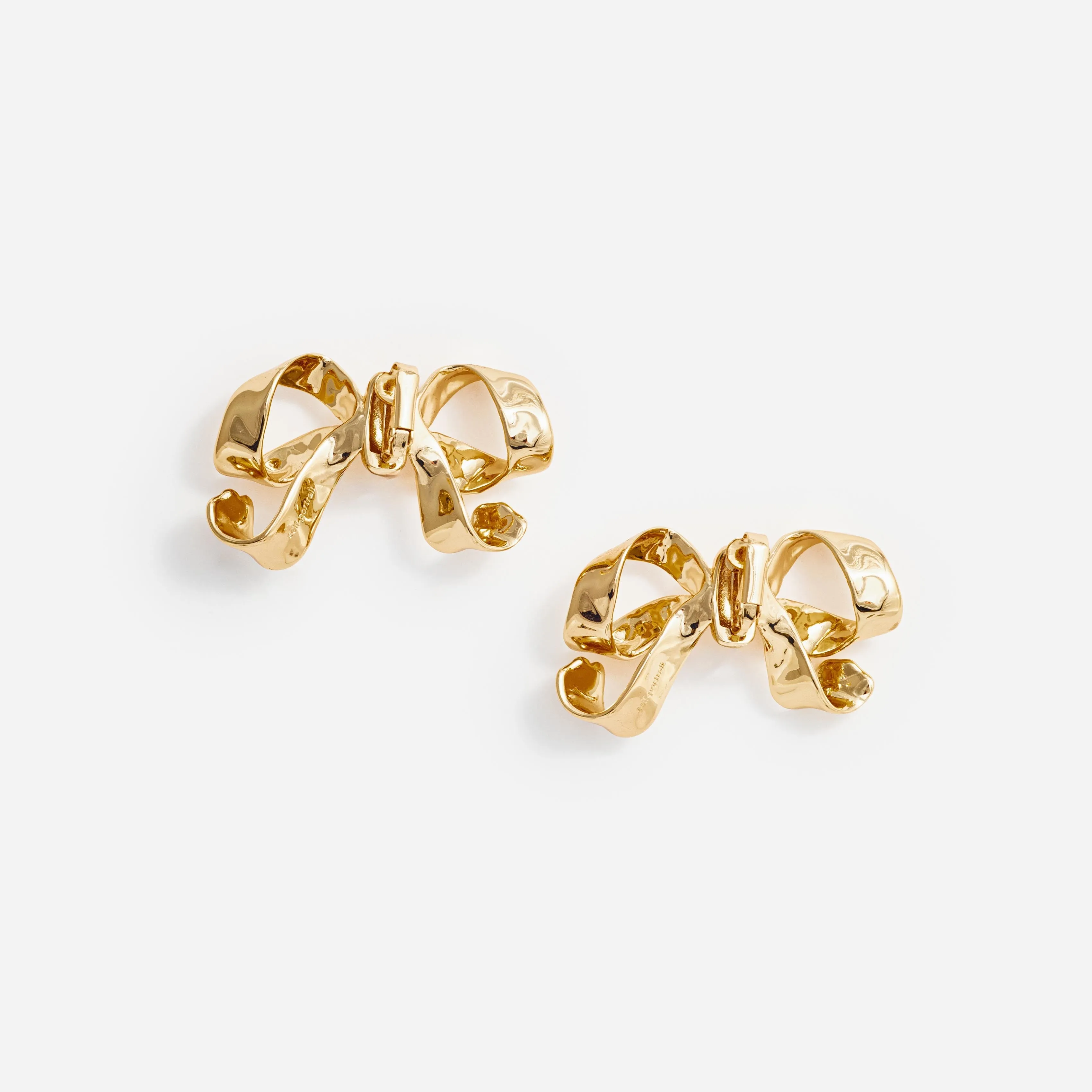 Gold Bow Earrings Self Portrait