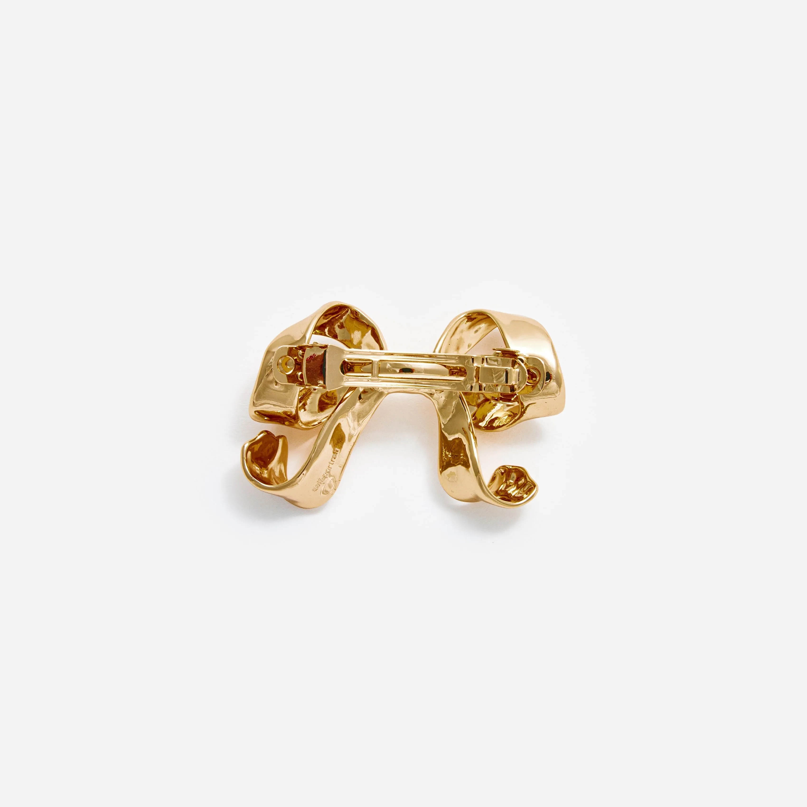 Gold Bow Hair Clip Self Portrait