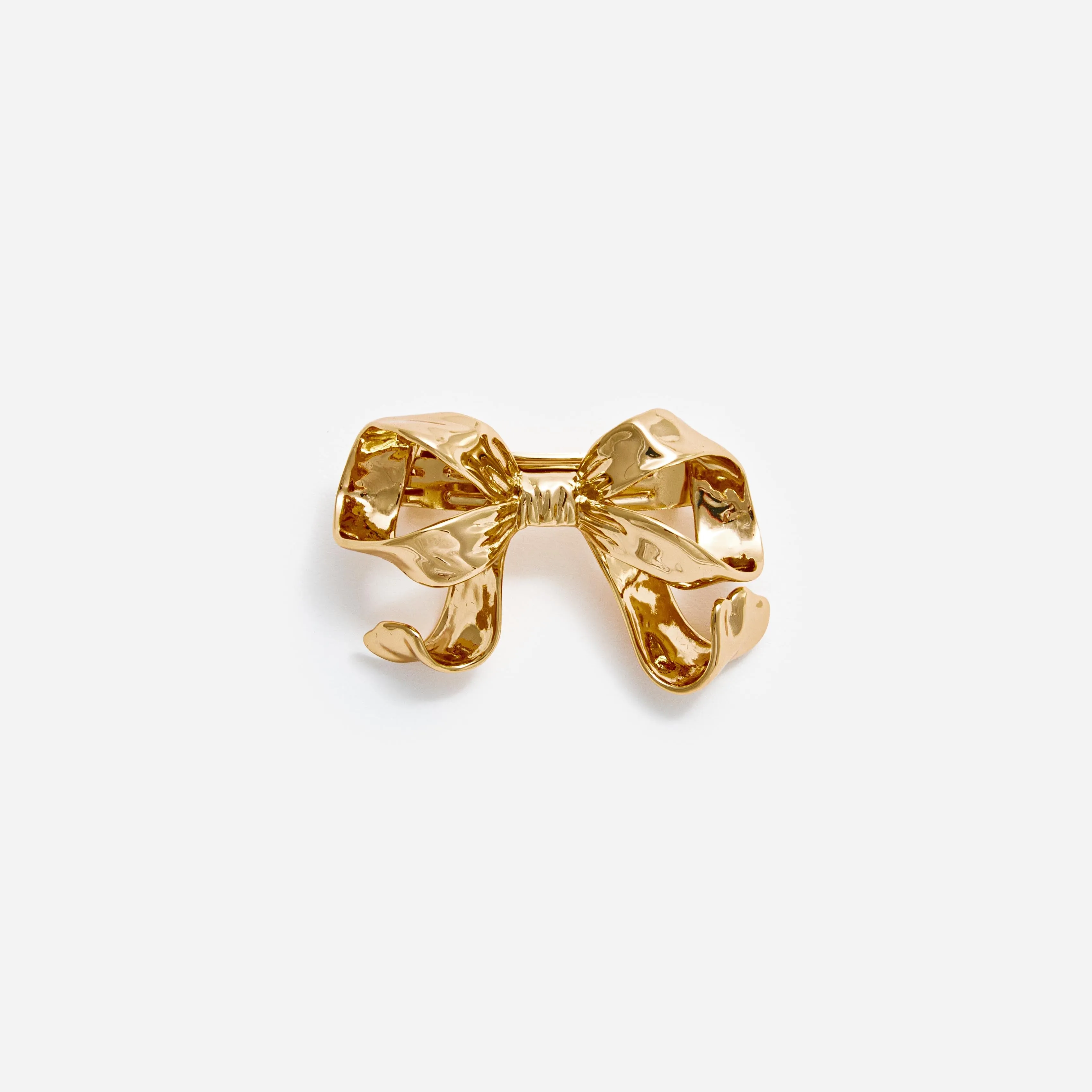 Gold Bow Hair Clip Self Portrait