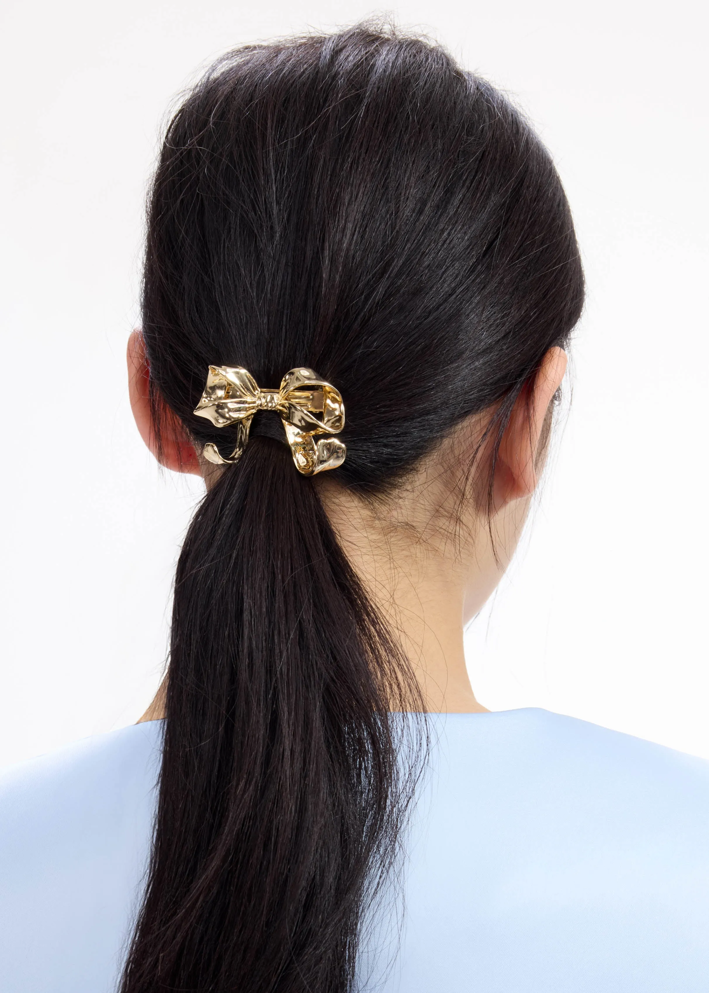 Gold Bow Hair Clip Self Portrait
