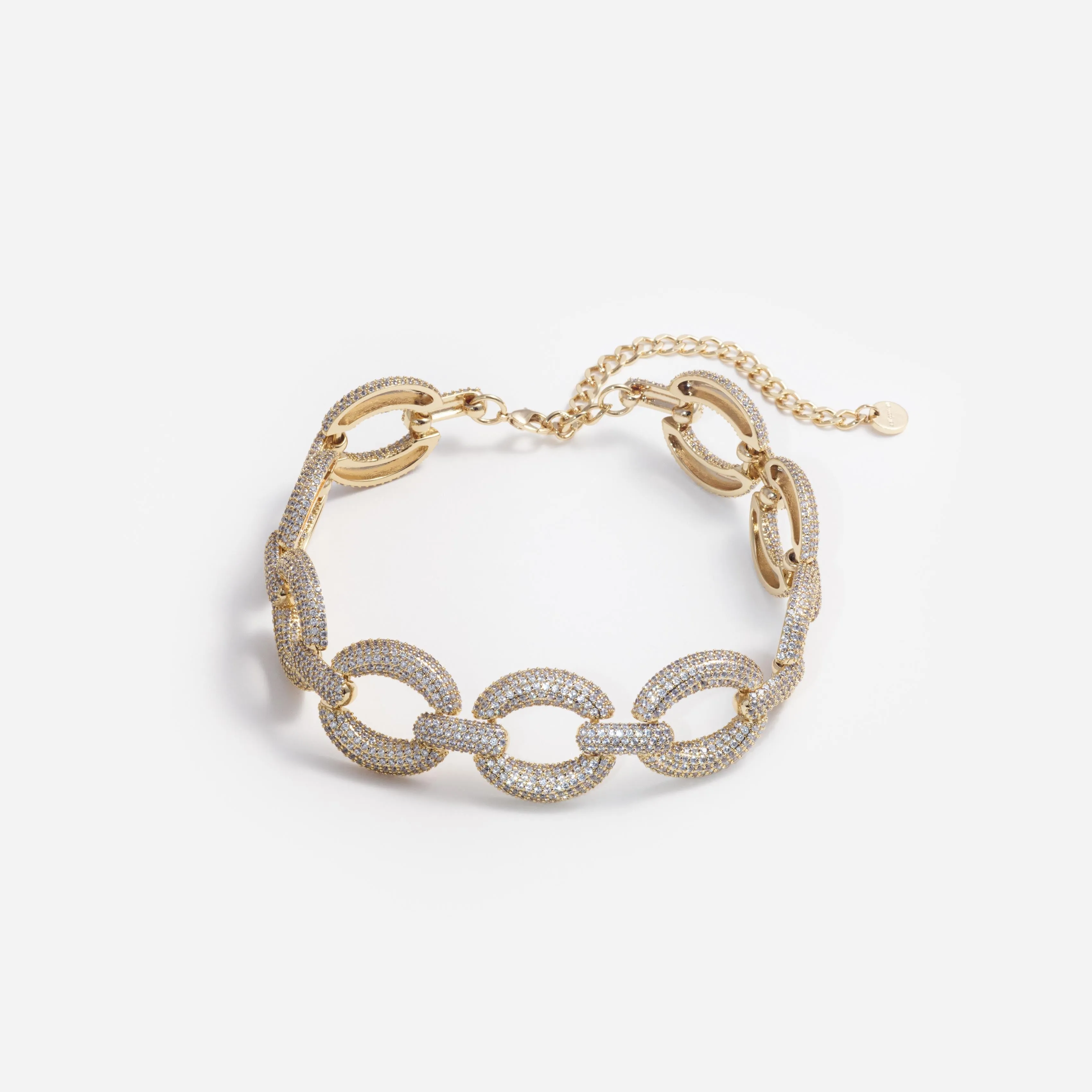 Gold Crystal Link Choker Self Portrait