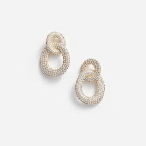 Gold Crystal Link Earrings Self Portrait