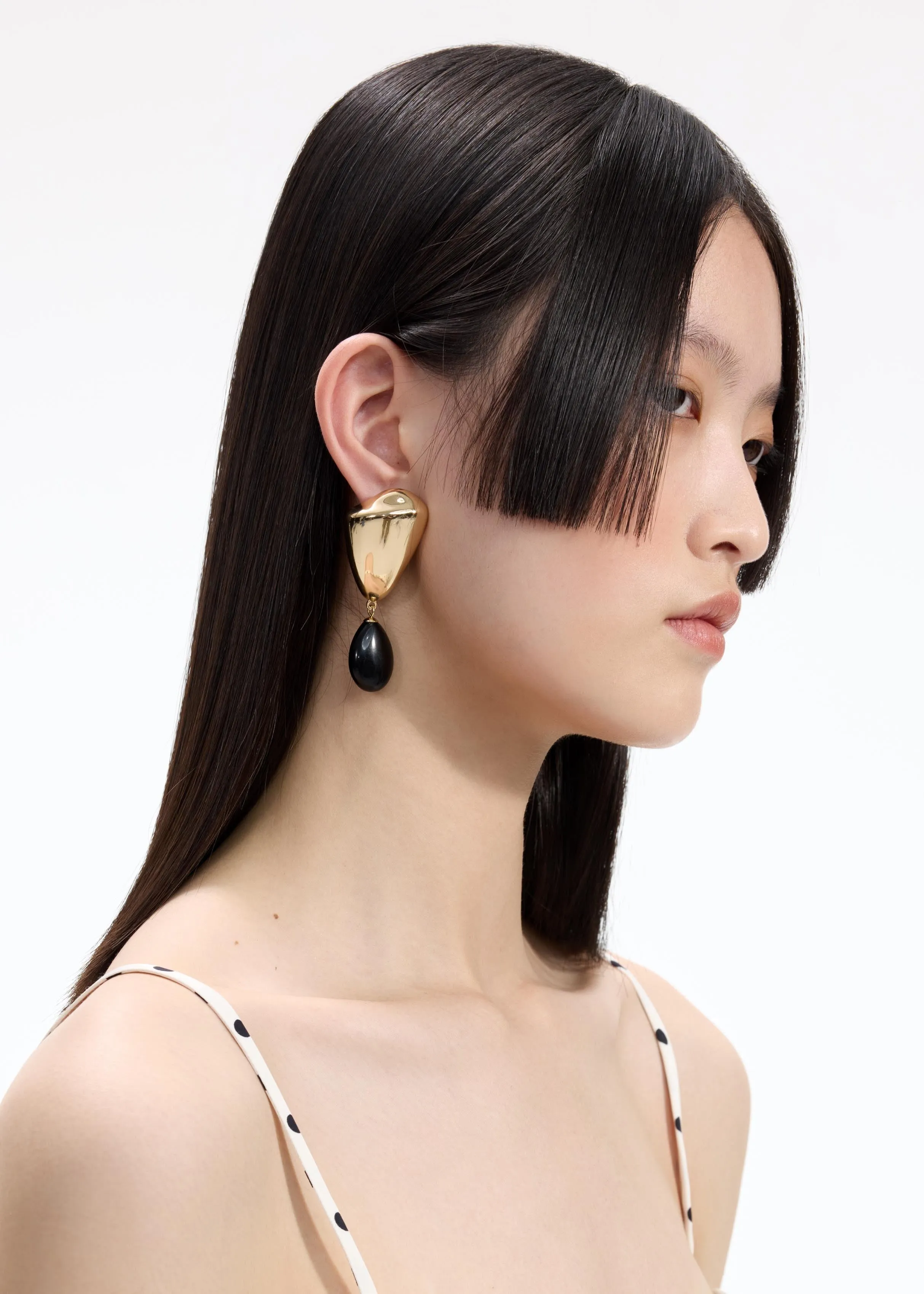 Gold Droplet Earrings Self Portrait