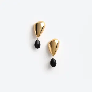 Gold Droplet Earrings Self Portrait