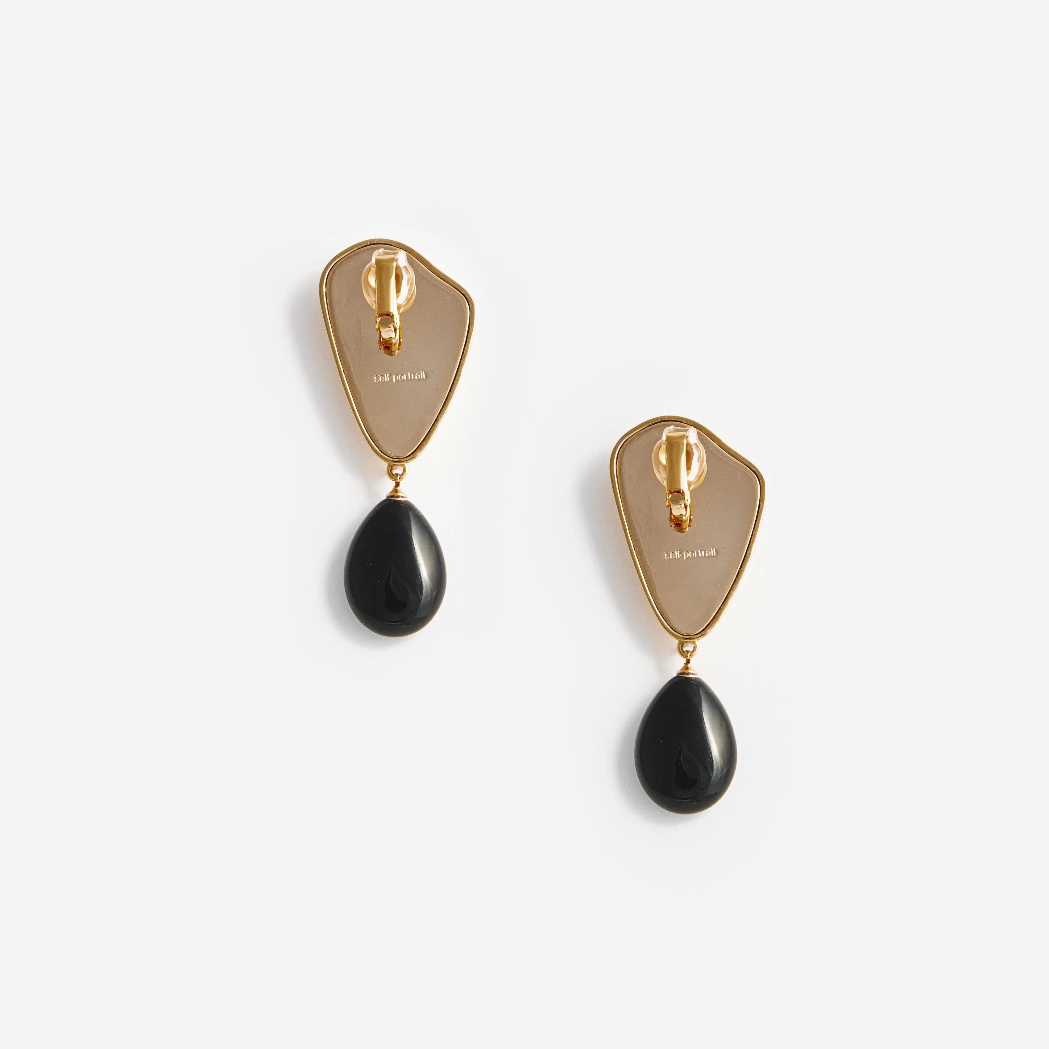 Gold Droplet Earrings Self Portrait